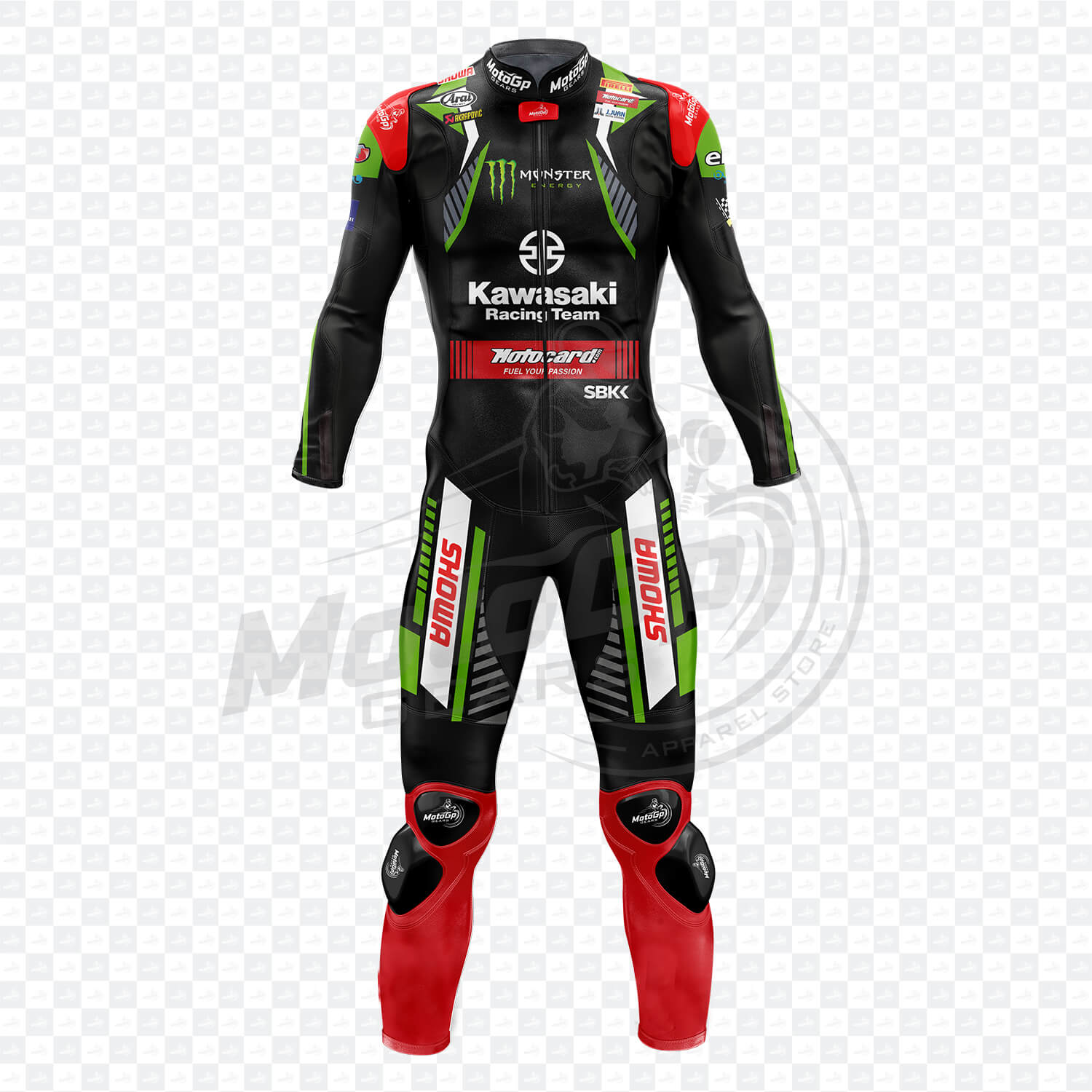 KAWASAKI-JONATHAN-REA-2019-RACE-LEATHERS-WSBK.jpg Kawasaki Jonathan Rea 2019 One or Two Piece Motorcycle Suit - Image 1