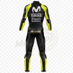 Yamaha Valentino Rossi 2018 Motorcycle Black Leather Suit - Image 2