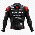 Suzuki Maverick Vinale 2016 Black Leather Jacket