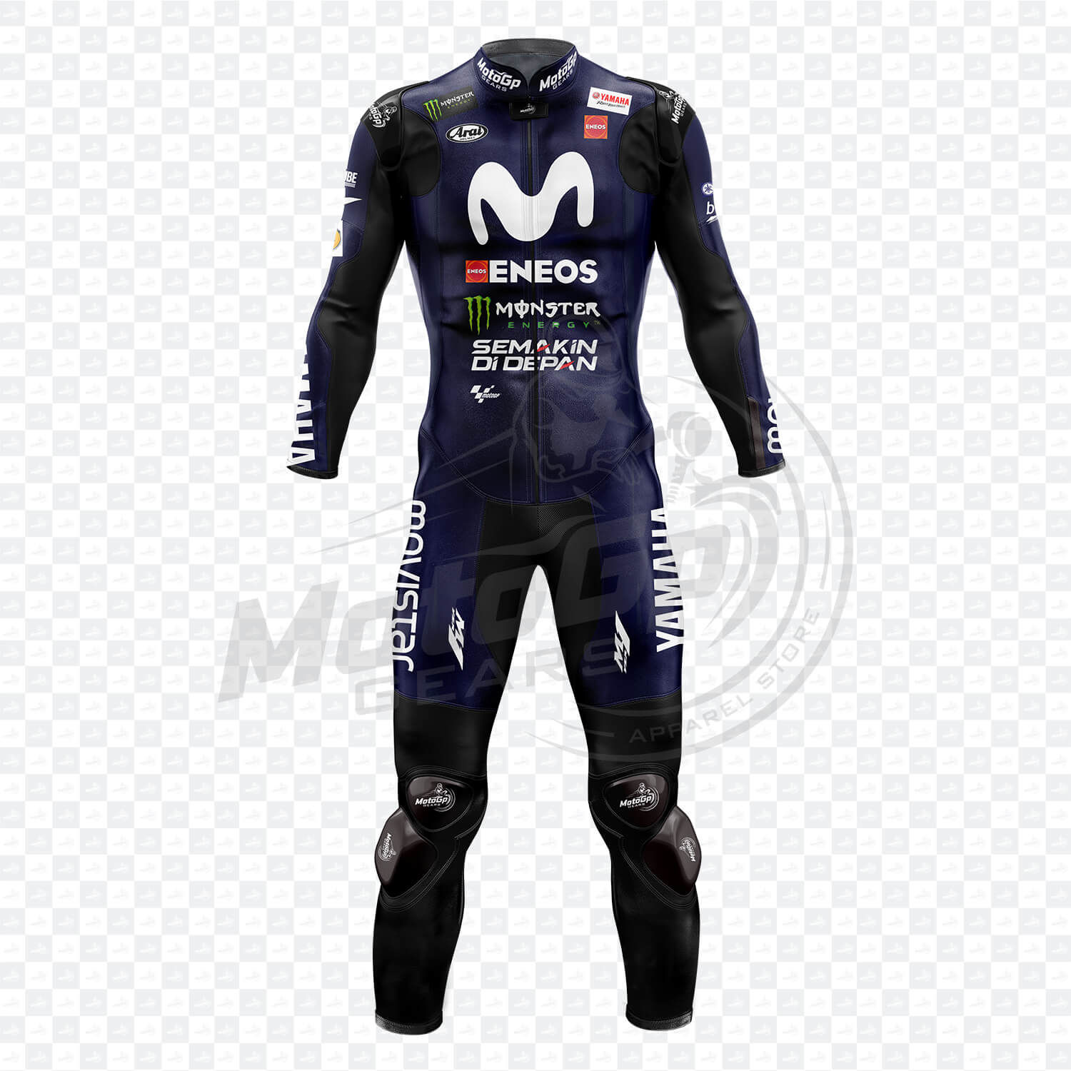 YAMAHA-MAVERICK-VINALES-2018-SUIT-MOTOGP.jpg Yamaha Maverick Vinales Genuine leather Motorcycle Suit - Image 1