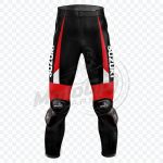 Maverick Vinale Suzuki Black n Red Leather Pant