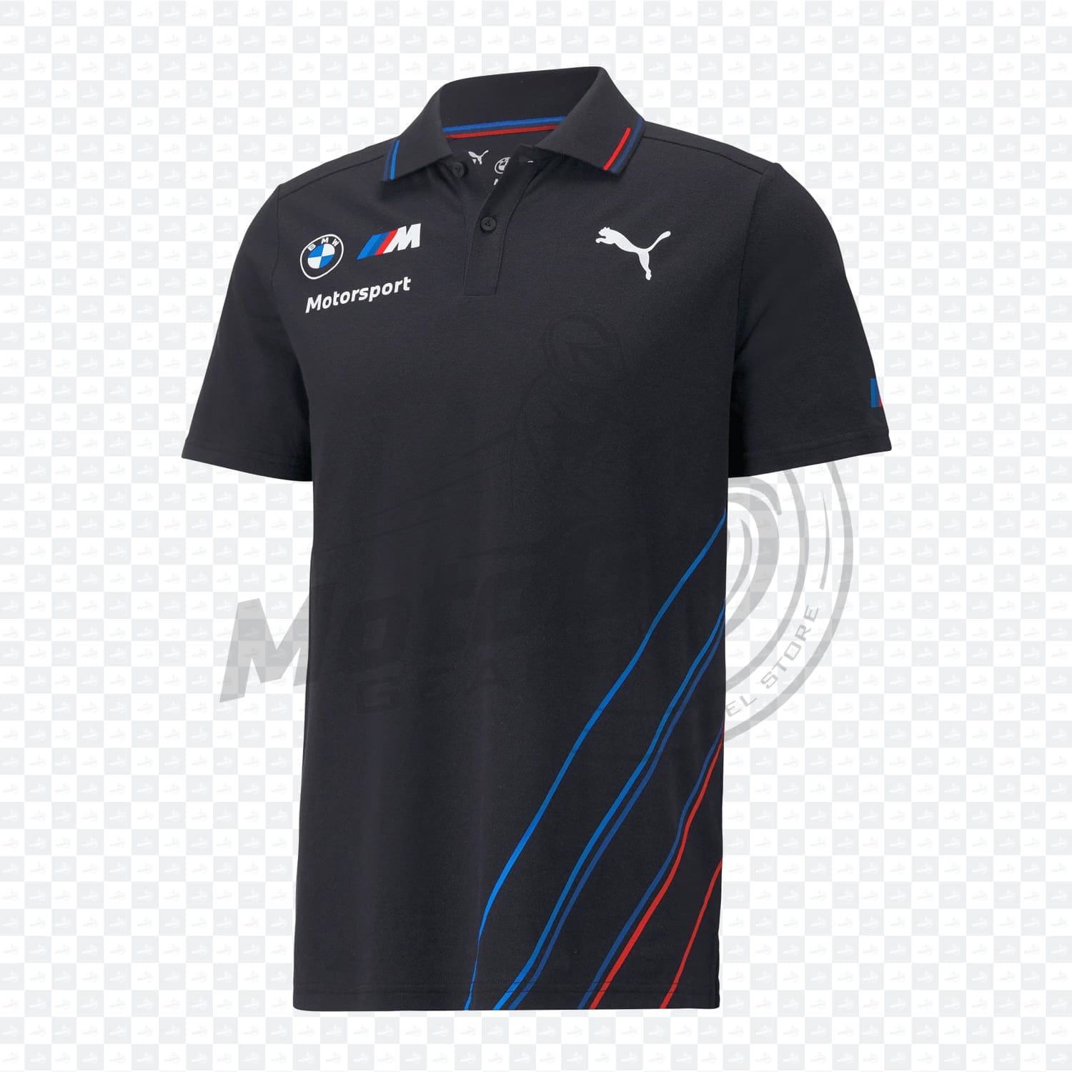 1 BMW Motorsports Men's Team Black Polo Shirt - Image 1