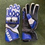Yamaha Motorcycle Racing Gloves - White / Blue