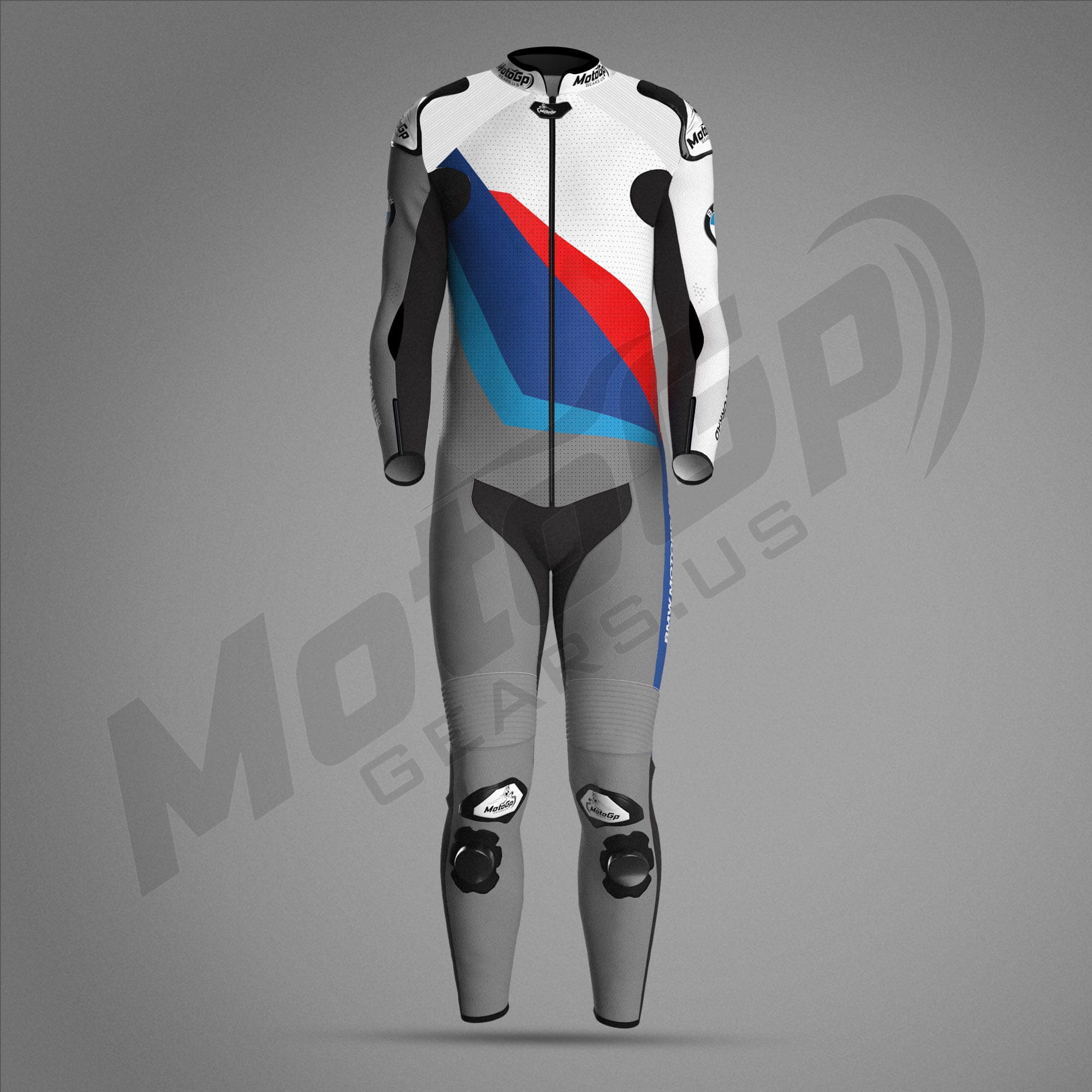M-PRO-RACE-COMP-SUIT BMW M Pro Race Comp Racing Suit 2024 - White/Grey - Image 1