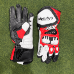 Bright Orange Motorcycle Grippy Racing Gloves
