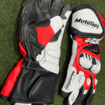 Bright Orange Motorcycle Grippy Racing Gloves - Image 4