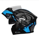 NEW JIEKAI JK-902 Dual Visor Motorcycle Helmet – Blue Black Grey | DOT Approved - Image 2
