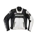 Honda Black White Motorbike Racing Jackets