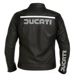 Ducati 80s Men’s Reinforced Stitching Leather Bike Jacket - Image 2
