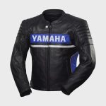 Yamaha Black Blue Front side stripe Motorcycle Racing Jackets
