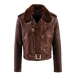 Horsehide Horween Leather Motorcycle Racing Jacket – Café Racer Style - Detachable Collar
