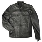 Men's Black Cowhide Touring Motorcycle Jacket – Solid Build - CE Armor - M-200