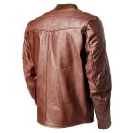 Brown Water-Resistant Cowhide Touring Motorcycle Jacket – Quilted Liner - CE Armor - Image 2