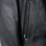 Black Naked Cowhide Motorcycle Racing Jacket – Unfinished Grain CE Armor - Image 3