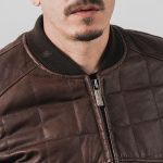 Brown Water-Resistant Cowhide Touring Motorcycle Jacket – Quilted Liner - CE Armor - Image 3
