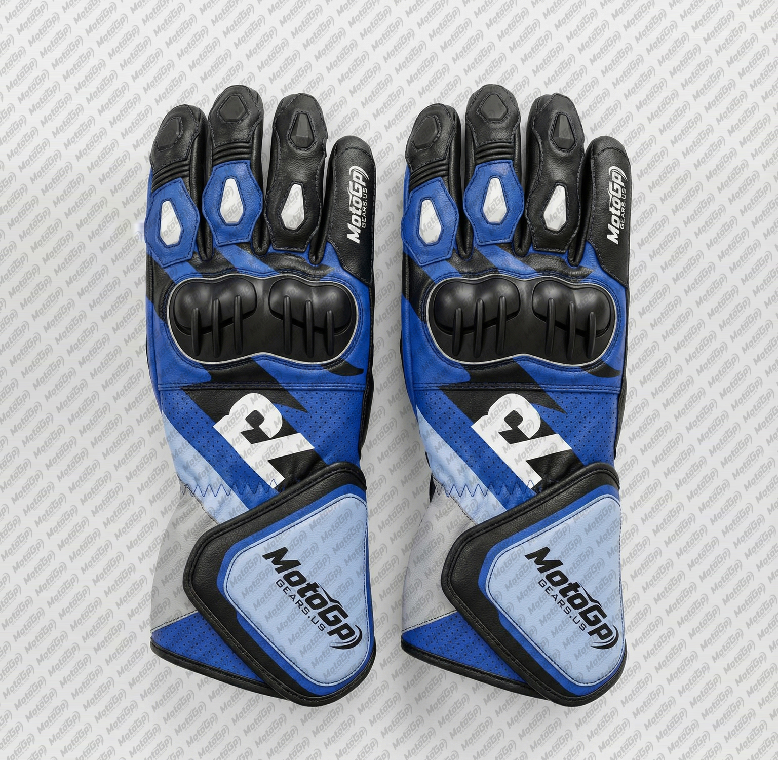 new11 Alex Marquez Motorcycle Race Gloves MotoGP 2026 Leather Racing Gloves - Image 1